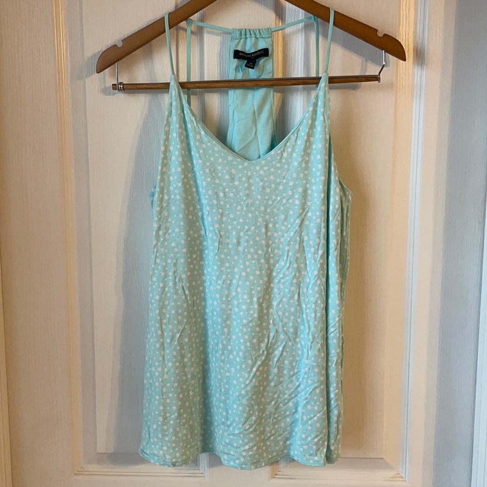 Banana Republic blue and white tank top